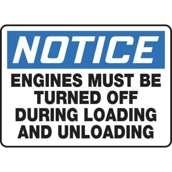 Accuform OSHA NOTICE Safety Sign ENGINES MTKC810VA MTKC810VA - main